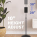 SANUS Speaker Stands Pair for Satellite & Bookshelf Speakers up to 3.5lbs – 10” Height Adjustment – Includes L-Shaped Bracket & Keyhole Adapter for Compatibility – Easy DIY Assembly