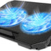 LIENS Laptop Cooling Pad with Adjustable Height Two 5.1 Inches Fan 2 USB Ports Suitable for 12"-15.6" Laptops（Black）