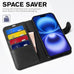 TUCCH Wallet Case for iPhone 16 (6.1") 2024, 4 Card Holders, Black