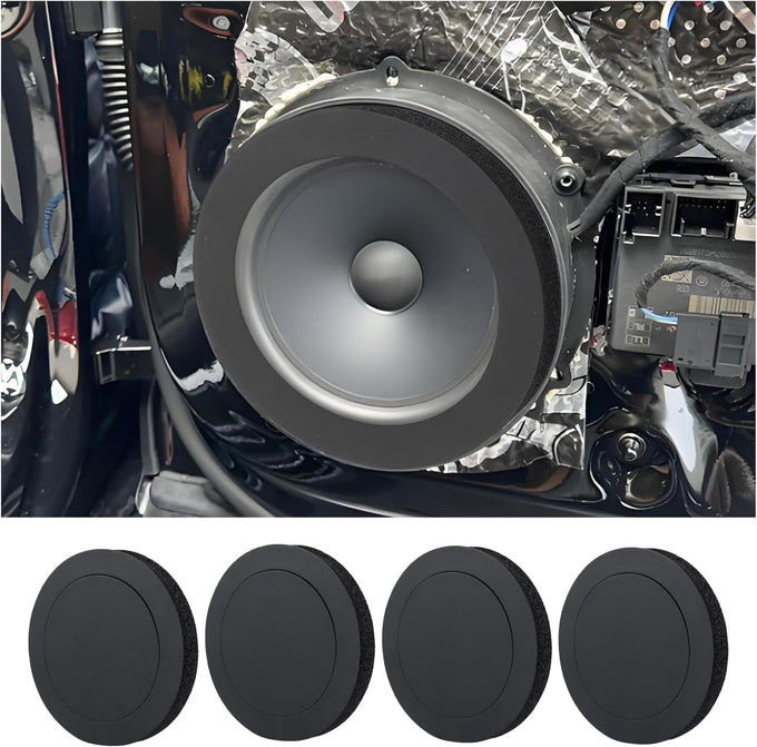 4PCS 6.5 Speaker Rings,Self Adhesive Speaker Foam for Enhancing Stereo Sound,High Resilience Speaker Baffles 6.5 inch Car Audio Accessories Avoid Sound Diffusion for Car SUV Truck