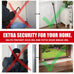 SecurityMan 2-in-1 Door Security Bar & Sliding Patio Door Security Bar (2 Pack) via Interchangeable Caps - Constructed of High Grade Iron - Black