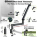 AA AUDIO ACCESSORY Mic Arm Desk Mount (Design for Heavy Mic) 6.6lbs Load Capacity, Stable Gear Lock Never Sags, Metal Low Profile Microphone Boom Stand for Shure SM7B SM7dB MV7, Blue Yeti, Rode PodMic