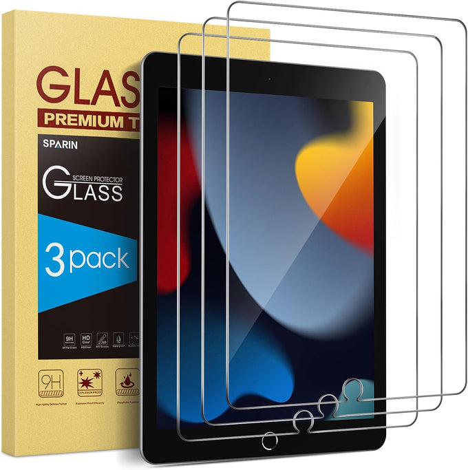 SPARIN 3 Pack Screen Protector for iPad 9th 8th 7th Generation 10.2 Inch