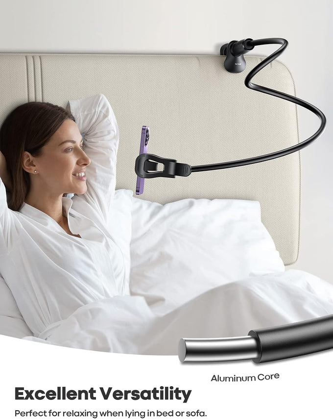 Lamicall Gooseneck Phone Holder for Bed, Stable Flexible Arm Stand for Desk