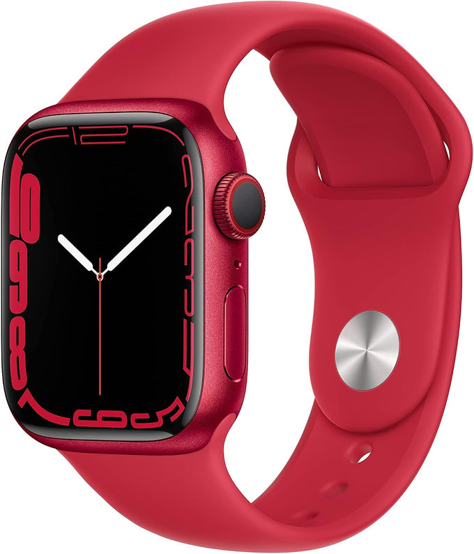 Apple Watch Series 7 (GPS, 45mm) Blue Aluminum Case with Abyss Blue Sport Band, Regular (Renewed)