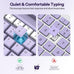 OMOTON Purple Wireless Keyboard and Mouse Combo, Built-in Phone Holder