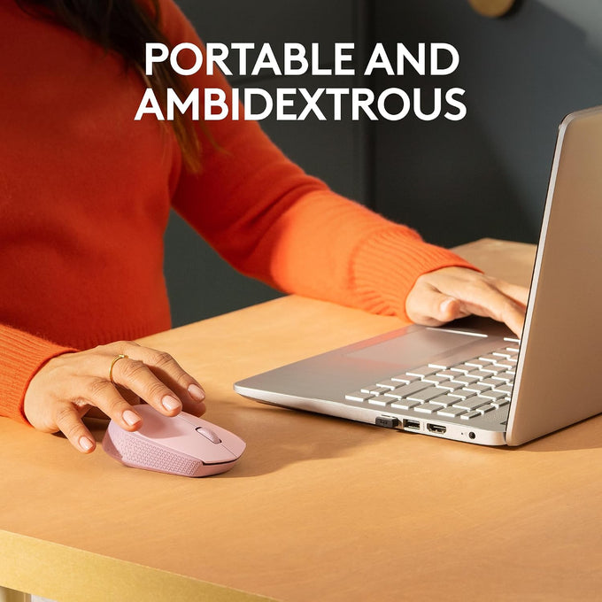 Logitech M170 Compact Ambidextrous 2.4 GHz Wireless Mouse - Rose
