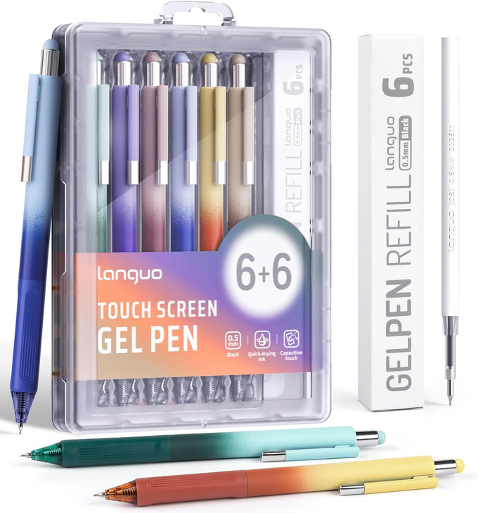 Gel Pens, 0.5mm Quick Dry Black Ink Pens Fine Point Smooth Writing Pens
