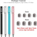 METRO Stylus Pen for Touchscreen - High Sensitivity Capacitive Switch Stylus Fiber Tips 2 in 1 Universal Stylus Pens for iPad iPhone Tablet Android Chromebook Switch 2 All Touch Screens (8 Extra Tips)