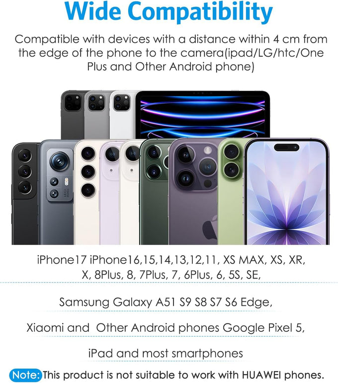 AMIR Phone Camera Lens, 0.45X Super Wide Angle & 15X Macro Lens Kit