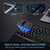COLIKES Wireless Ergonomic Keyboard, Backlit Keyboard Silent with 15 RGB Lighting Effects, Leather Wrist Rest, 2500mAh Rechargeable, Multimedia Keys, Wave Keyboard for PC Computer Laptop Windows Mac