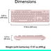 Logitech MK270 Full Size Wireless Keyboard and Mouse Combo - Rose