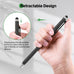 Stylus Pen for Touchscreen (2 Pack) - Mixoo 2-in-1 High Sensitivity Retractable Stylus with Smaller Disc Tip Universal Stylus for iPad iPhone Tablets Switch Capacitive Touch Screens (Black + White)
