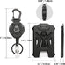 MNGARISTA Retractable Badge Holder,Heavy Duty Carabiner Clip Keychain Badge Reel,Tactical ID Card Key Holder with 31.5" Retractable, Black