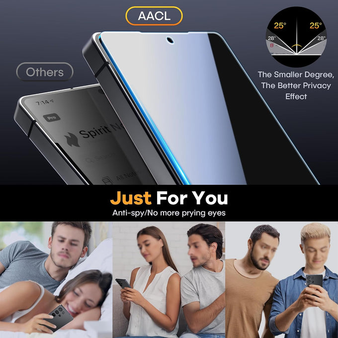 AACL 3-Pack for Samsung Galaxy S25 Ultra Privacy Screen Protector [6.9"]