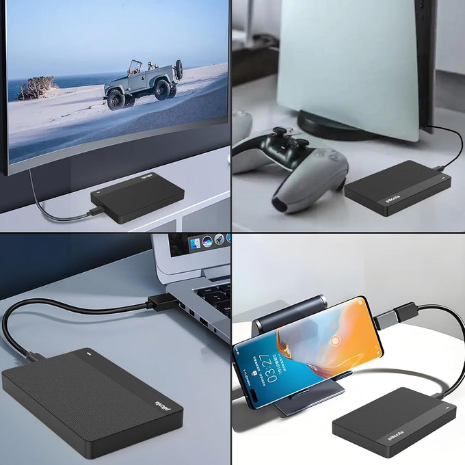 Ultra Slim Portable External Hard Drive 500GB USB3.0 HDD Storage for Xbox One X/S, Xbox 360, PS4, PS5, PC, Desktop, Laptop, MacBook, Chromebook