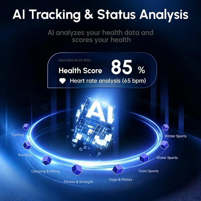 Screenless Fitness Smart Bracelet,24/7 Sleep & Health Tracker