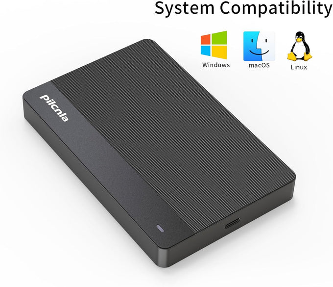 Ultra Slim Portable External Hard Drive 500GB USB3.0 HDD Storage for Xbox One X/S, Xbox 360, PS4, PS5, PC, Desktop, Laptop, MacBook, Chromebook