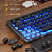 Wireless Keyboard and Mouse, Backlit Typewriter with Magnetic Wrist Rest