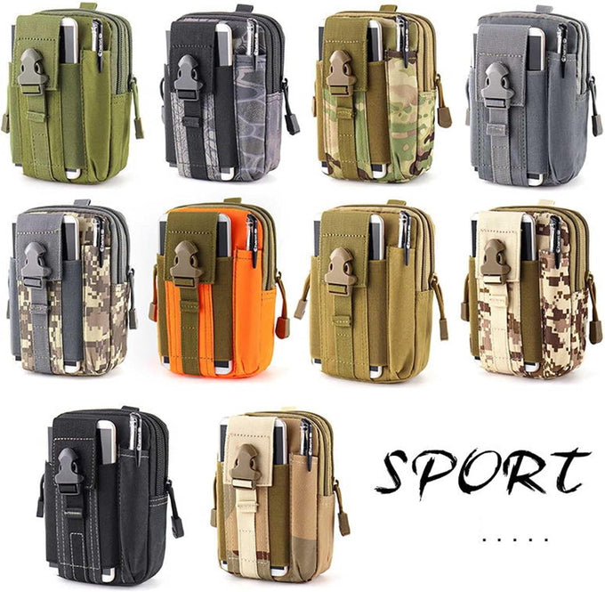 Belt Pouch, Tactical Molle Phone Pouch EDC Utility Pouches Waist Bag Packs, Small Cell Phone Holster Gear Tool Gadget Pocket for Men Running