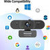 1080P HD Webcam with Microphone ,USB HD Computer Web Camera Auto Focus