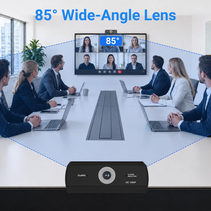 1080P HD Webcam Built-in Microphone Auto Light Correction USB Computer Camera Plug and Play for Zoom Teams Streaming Video Calling