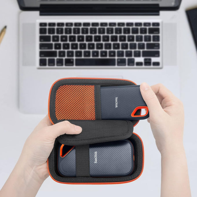 Yinke Hard Case for SanDisk Extreme Pro/SanDisk Extreme Portable External SSD 500GB 1TB 2TB, Travel Case Protective Cover Storage Bag