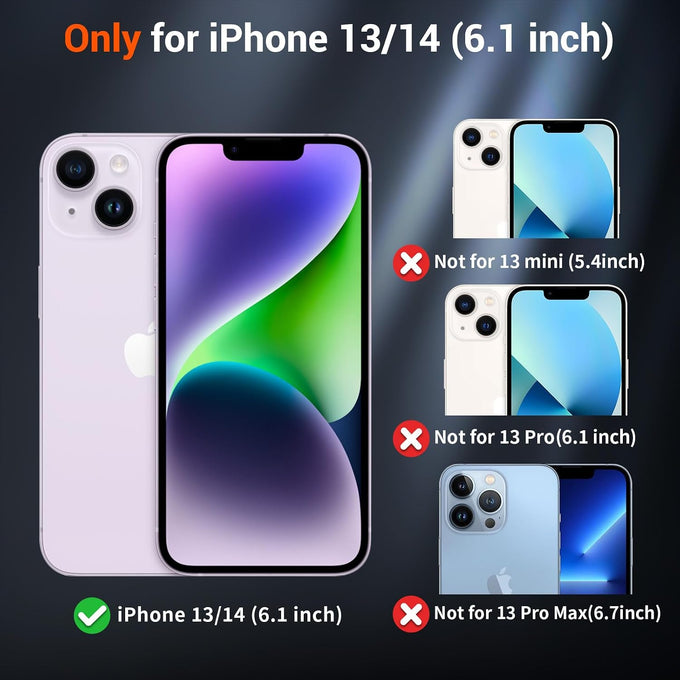 SUPFINE Magnetic for iPhone 13 Case/iPhone 14 Case Black