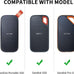 Yinke Hard Case for SanDisk Extreme Pro/SanDisk Extreme Portable External SSD 500GB 1TB 2TB, Travel Case Protective Cover Storage Bag