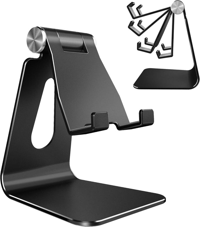 CreaDream Aluminum Cell Phone Stand, Adjustable Phone Holder for Desk