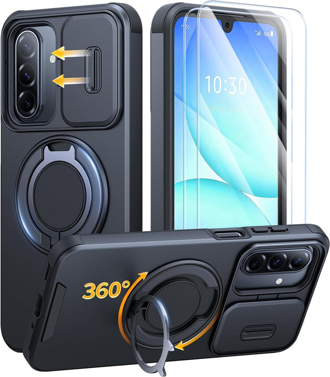 JAME for Samsung Galaxy A17/A16 5G Phone Case with Stand Slide Camera Cover
