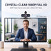 1080P Webcam with Microphone and Privacy Cover Plug&Play