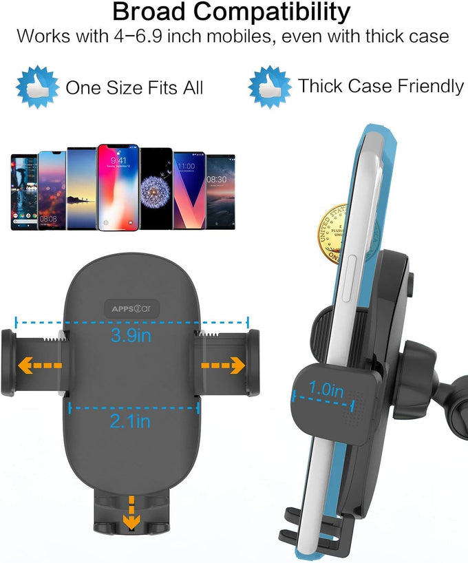 APPS2Car Phone Stand for Desk, Adjustable Cell Phone Holder for Office
