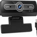 1080P Webcam with Microphone, USB Computer Camera for PC Full HD Web Cam for Desktop Computer Auto Light Adjustment Streaming Camera Plug and Play Noise Cancelling Webcam for Windows & Mac