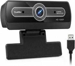 1080P Webcam with Microphone, USB Computer Camera for PC Full HD Web Cam for Desktop Computer Auto Light Adjustment Streaming Camera Plug and Play Noise Cancelling Webcam for Windows & Mac