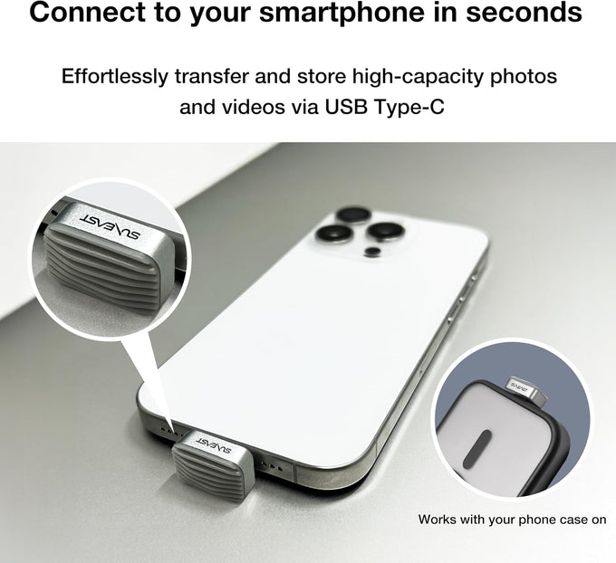SUNEAST Portable SSD Nano Silver 128GB External Solid State Flash Drive
