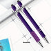 10 Pcs Deep Purple Ballpoint Pens, 1.0 mm Black Ink Stylus Pens
