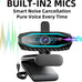 1080P HD Webcam with Microphone, USB Computer Camera for Laptop PC Desktop