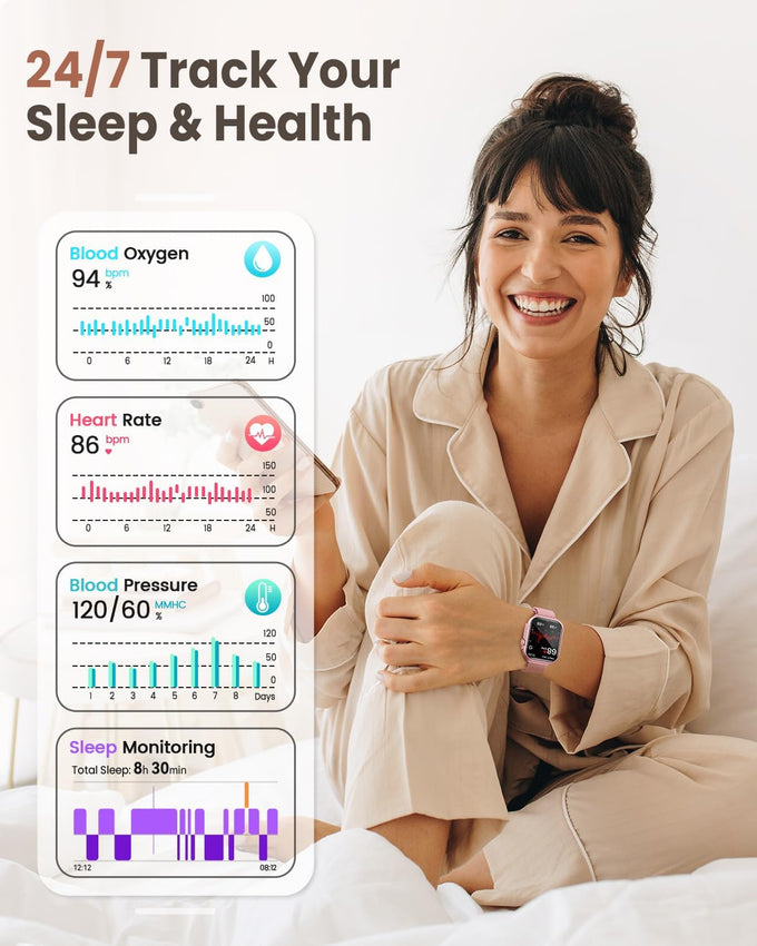 1.83" Smart Watches for Women (Android/iPhone), with 1000mAh Battery, 5ATM