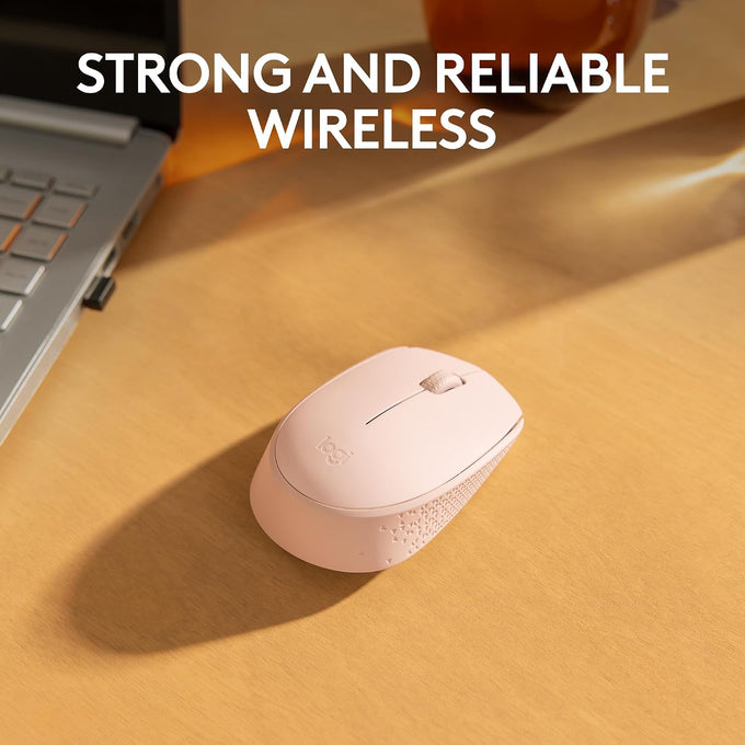 Logitech M170 Compact Ambidextrous 2.4 GHz Wireless Mouse - Rose