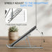 Laptop Cooling Stand with Dual RGB Fans, 7-Level Adjustable Height, Aluminum Ergonomic Laptop Cooler for 11-17'' Notebook (Gray)