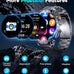 LIGE Military Smart Watches for Men(2 Bands),1000mAh/1.85" HD Large Screen Smartwatch, Flashlight/110+ Sports Modes/Sleep Monitor, Fitness Tracker Watch for Android iOS,Black