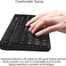 USB Silent Wireless Keyboard for Laptop Computer Full Size Number Pad Black
