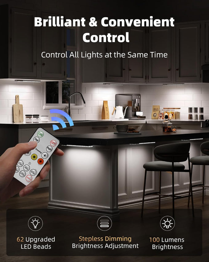 EZVALO Under Cabinet Lighting with Charging Station, Motion Sensor Lights