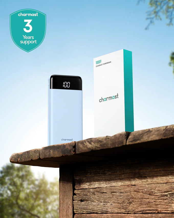 charmast Power Bank Portable Charger with Reinforced Built-in 4 Cables