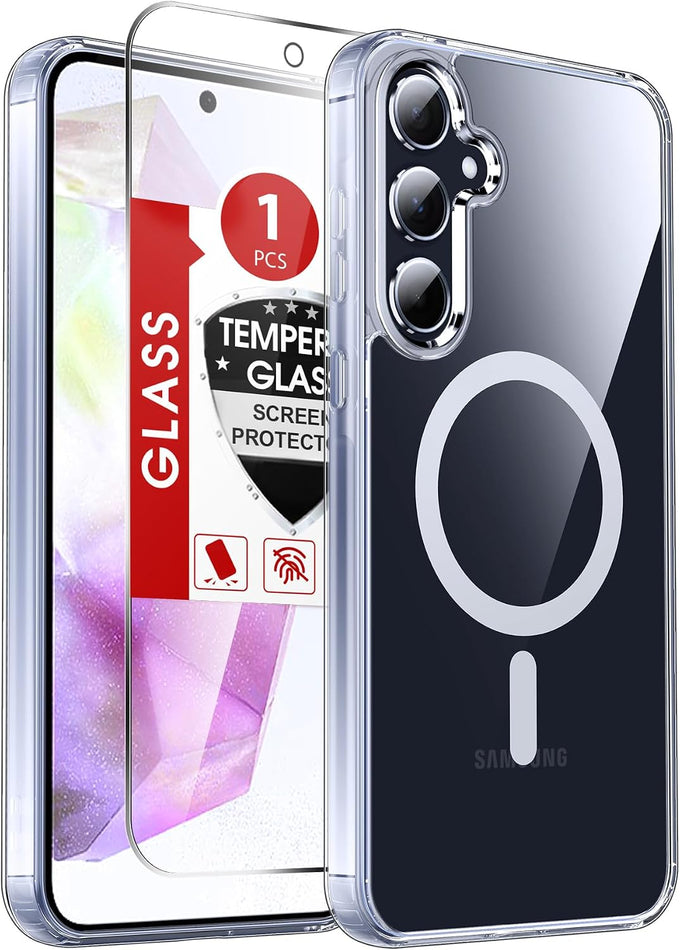 LeYi for Samsung-Galaxy-S22 Case [MagSafe Fit] Slim Translucent, Black