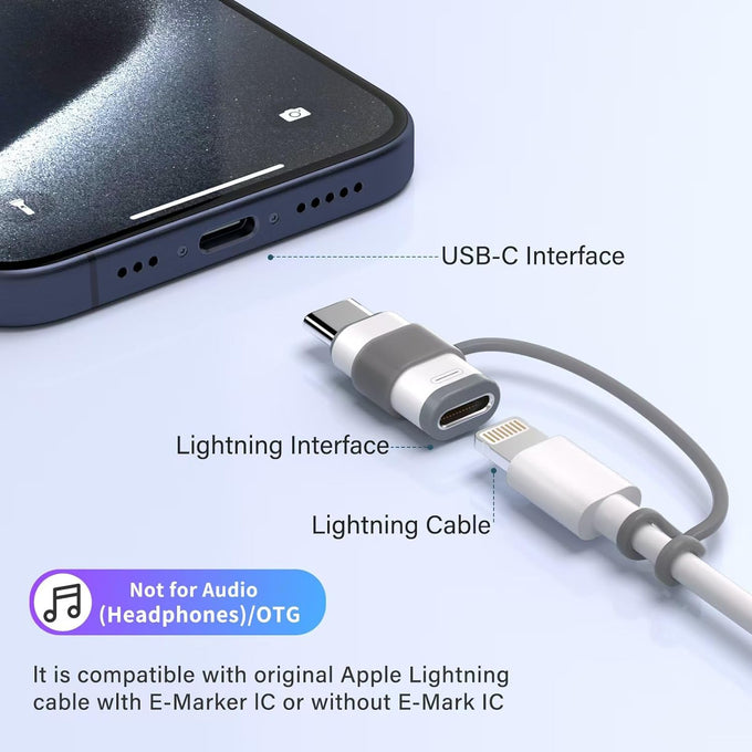 Thousover 4 Pack Lightning to USB C Adapter for iPhone 15/16/17/18 Pro/18 Pro Max,for iPhone 18/17/16 Charger,18/17/16 Accessories,Fast Charging & Data Transfer,USB C Charger Cable,Not for Audio/OTG
