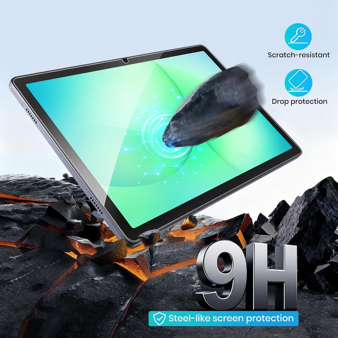 CoBak 2-Pack Tempered Glass Screen Protector for Samsung Galaxy Tab A11 Plus (A11+) 2025 / Tab A9 Plus (A9+) 2023 11-inch, Installation Frame, 9H Hardness, Anti-Scratch