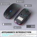 KANMABPC Wireless Bluetooth Mouse, Silent Dual Mode Mouse(Black)