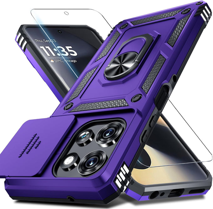 for Moto G 2026/2025 Case,Moto G Play 2026 Case Built in Slide Camera Cover